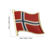 Cargar imagen en el visor de la galería, Pin Bandera Noruega
